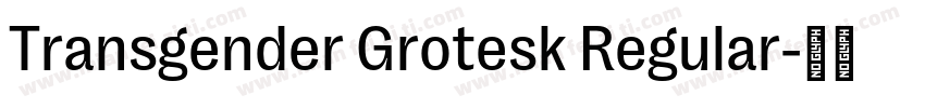 Transgender Grotesk Regular字体转换